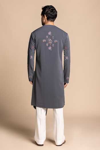 Gargee Designers Embroidered Angarakha Kurta & Pant Set