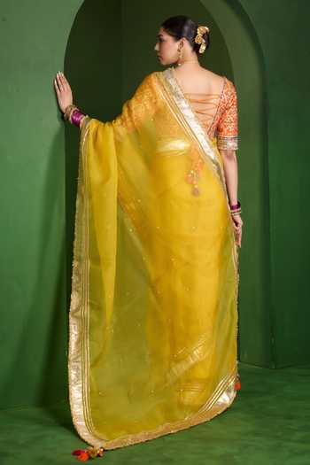Saina Kapoor Sequin Booti Embroidered Saree With Blouse 