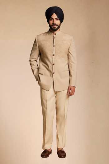 Gargee Designers French Knot Embroidered Bandhgala Set