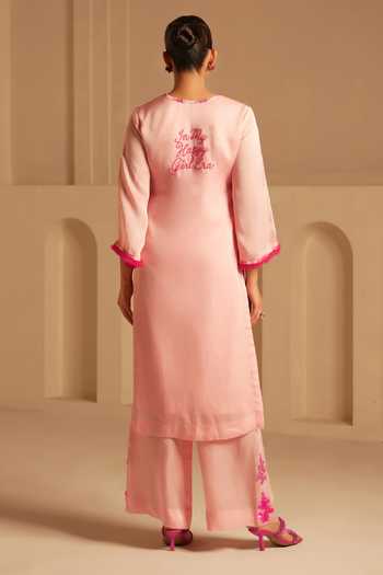 Kiran Kalsi Embroidered Kurta & Pant Set 