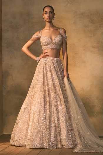 Angad Singh Azura Bead Embroidered Lehenga Set 