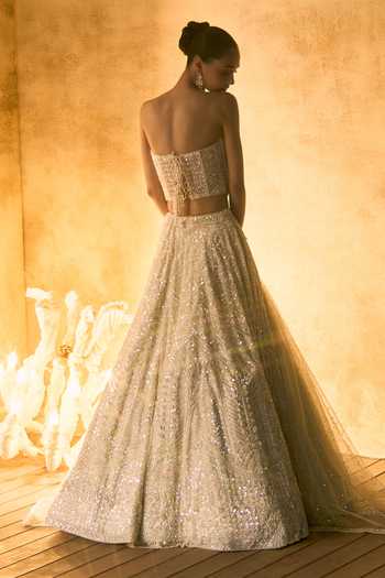 Angad Singh Lumina Embroidered Corset Lehenga Set 