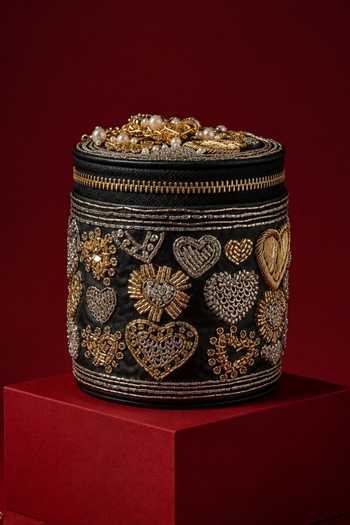 House Of Kosha Malika Embroidered Cylinder Mini Bag 