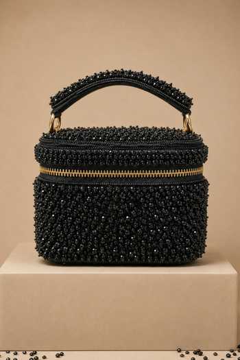 Buy House Of Kosha Black Ziya Embroidered Vanity Bag Online at Aza Fashions Buy_House Of Kosha_Black Ziya Embroidered Vanity Bag _Online_at_Aza_Fashions