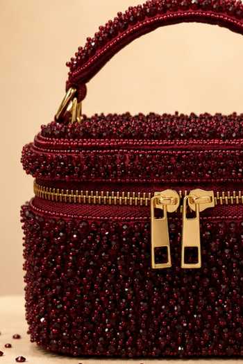 House Of Kosha Gold Ziya Embroidered Vanity Bag at Aza Fashions House Of Kosha_Gold Ziya Embroidered Vanity Bag _at_Aza_Fashions
