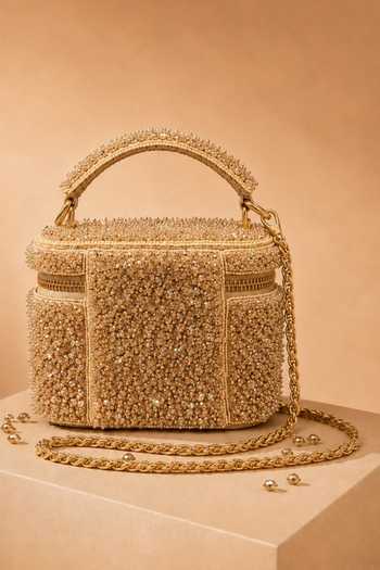 House Of Kosha Ziya Bead Embroidered Vanity Bag 