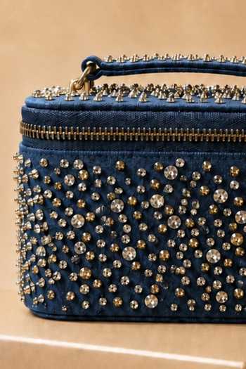 Shop House Of Kosha Blue Inaya Denim Embroidered Vanity Bag Online at Aza Fashions Shop_House Of Kosha_Blue Inaya Denim Embroidered Vanity Bag _Online_at_Aza_Fashions