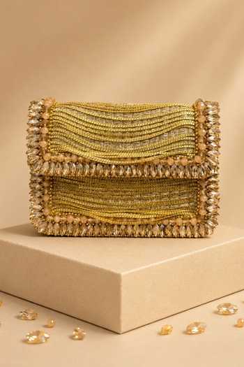 House Of Kosha Elif Gold Embellished Mini Bag 