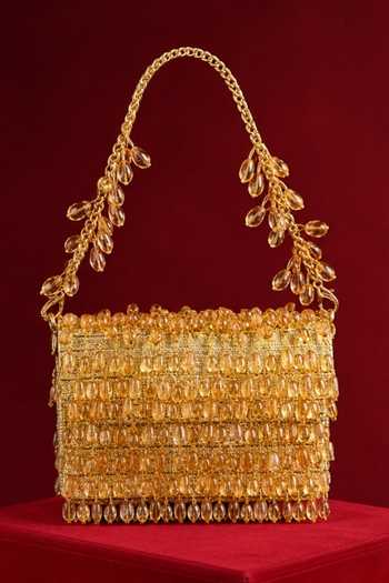 Buy House Of Kosha Gold Myra Crystal Embellished Mini Bag Online at Aza Fashions Buy_House Of Kosha_Gold Myra Crystal Embellished Mini Bag _Online_at_Aza_Fashions