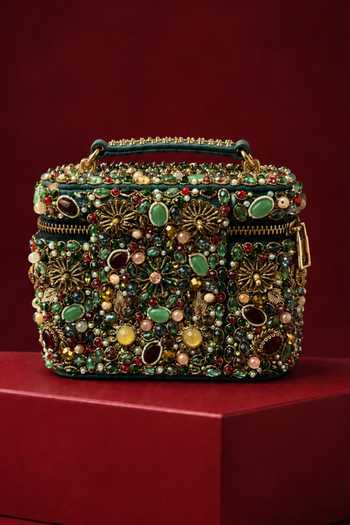 House Of Kosha Multicolor Noorani Embellished Vanity Bag Online at Aza Fashions House Of Kosha_Multicolor Noorani Embellished Vanity Bag _Online_at_Aza_Fashions
