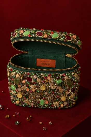 Buy House Of Kosha Multicolor Noorani Embellished Vanity Bag Online at Aza Fashions Buy_House Of Kosha_Multicolor Noorani Embellished Vanity Bag _Online_at_Aza_Fashions