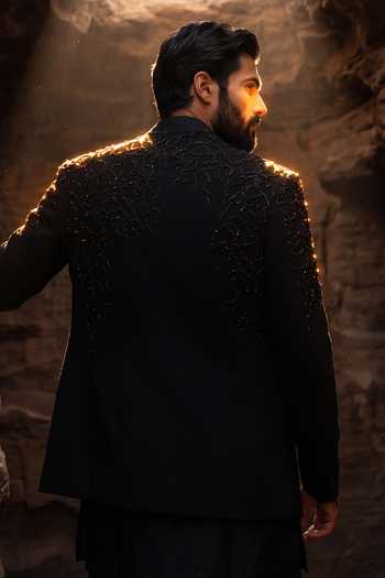 Amit Arora Bead Work Jacket & Kurta Set 