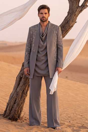 Amit Arora Embroidered Jacket & Kurta Set 