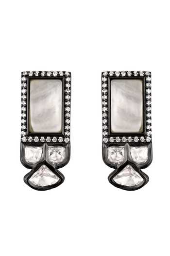 Hrisha Mother Of Pearl Embellished Earrings 