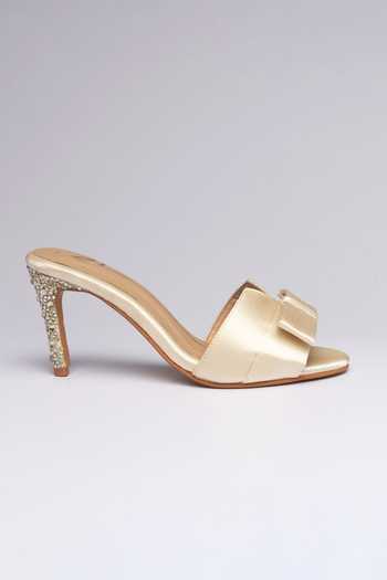 Nidhi Bhandari Gold Swarovski Embellished Heels Online at Aza Fashions Nidhi Bhandari_Gold Swarovski Embellished Heels _Online_at_Aza_Fashions
