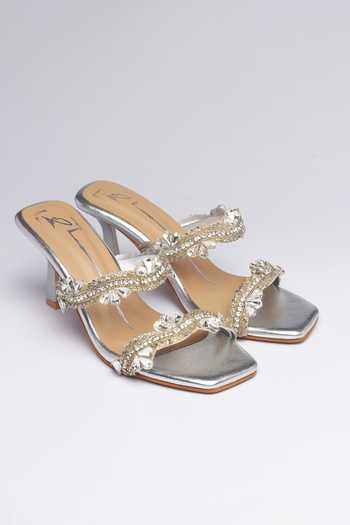 Nidhi Bhandari Crystal Embellished Heels 