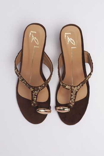 Nidhi Bhandari Sequin Work Block Heels 