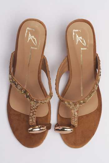 Nidhi Bhandari Sequin Embroidered Block Heels 