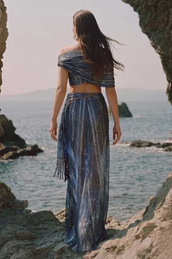 Nikita Mhaisalkar Galaxy Wrap Draped Dress