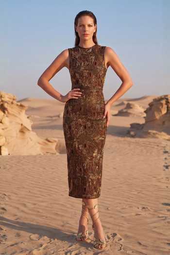 Nikita Mhaisalkar Baroque Embellished Sheath Dress