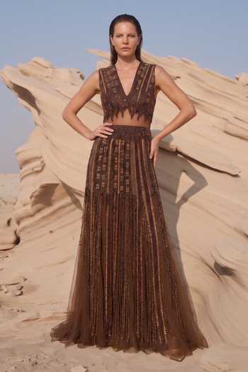 Nikita Mhaisalkar Hand Embellished Dress