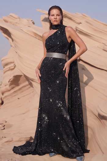 Nikita Mhaisalkar Galaxy Print Scarf Dress