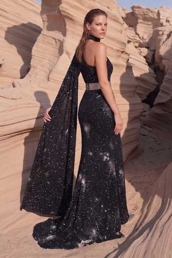 Nikita Mhaisalkar Galaxy Print Scarf Dress