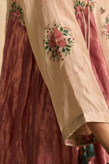 Buy TA’Assur Beige Silk Printed Kurta Set Online at Aza Fashions Buy_TA’Assur_Beige Silk Printed Kurta Set _Online_at_Aza_Fashions