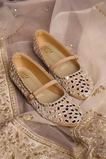 Tiesta Aaina Mirror Work Ballerinas