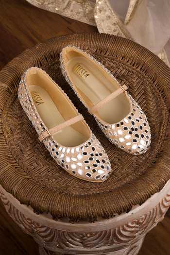 Tiesta Aaina Mirror Work Ballerinas