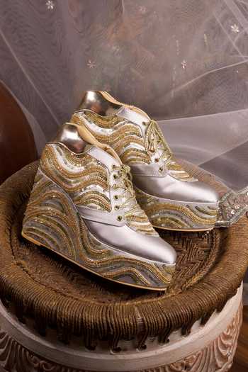 Tiesta Sequin Embellished Sneaker Wedges 