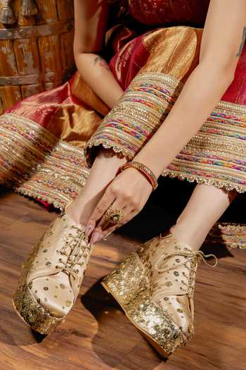 Tiesta Sitara Sequin Platform Sneakers 