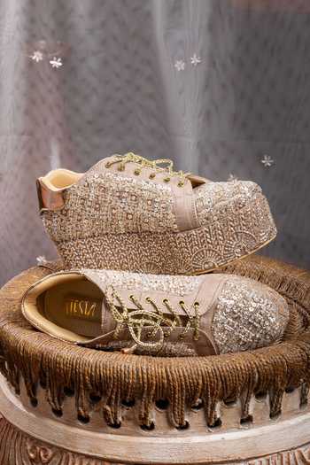 Tiesta Jhoom Rosegold Platform Sneakers 