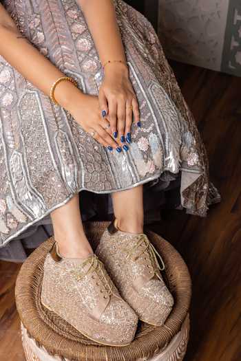 Tiesta Jhoom Rosegold Platform Sneakers 