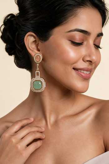 Vivinia By Vidhi Mehra Semi-Precious Statement Earrings 