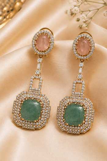 Vivinia By Vidhi Mehra Semi-Precious Statement Earrings 