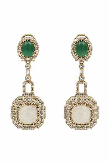 Vivinia By Vidhi Mehra Multi Color Semi-precious Statement Earrings Online at Aza Fashions Vivinia By Vidhi Mehra_Multi Color Semi-precious Statement Earrings _Online_at_Aza_Fashions