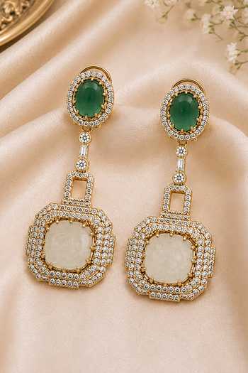 Vivinia By Vidhi Mehra Semi-Precious Statement Earrings 