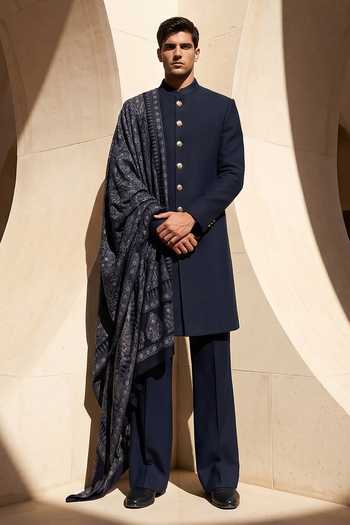 Amit Arora Kashmiri Pashmina Embroidered Sherwani Set 