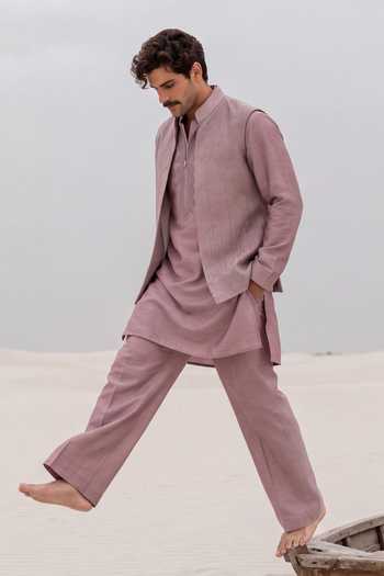 Amit Arora Purple Velvet, Chanderi , Cotton, Embroidered Waistcoat Set Online at Aza Fashions Amit Arora_Purple Velvet, Chanderi , Cotton, Embroidered Waistcoat Set _Online_at_Aza_Fashions