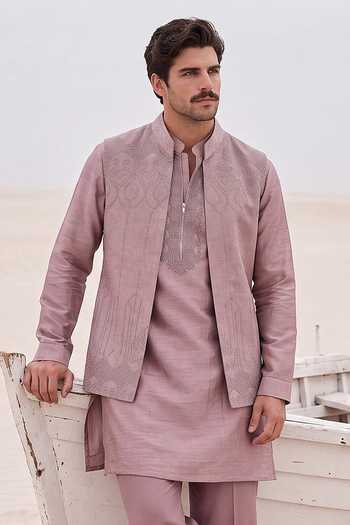 Buy Amit Arora Purple Velvet, Chanderi , Cotton, Embroidered Waistcoat Set Online at Aza Fashions Buy_Amit Arora_Purple Velvet, Chanderi , Cotton, Embroidered Waistcoat Set _Online_at_Aza_Fashions