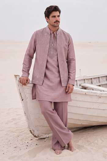 Amit Arora Embroidered Waistcoat Set 
