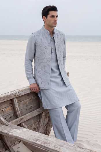 Amit Arora Embroidered Waistcoat & Kurta Set 
