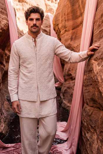 Amit Arora Embroidered Waistcoat Pant Set 