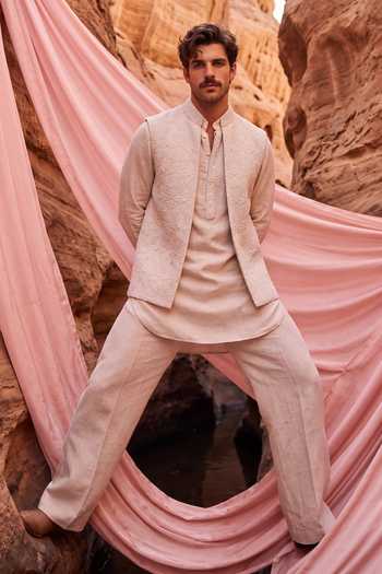 Amit Arora Embroidered Waistcoat Pant Set 