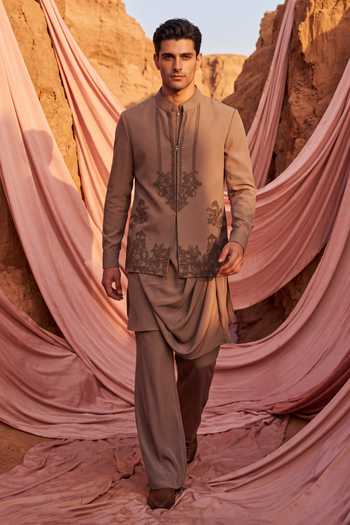 Amit Arora Embroidered Waistcoat & Kurta Set 