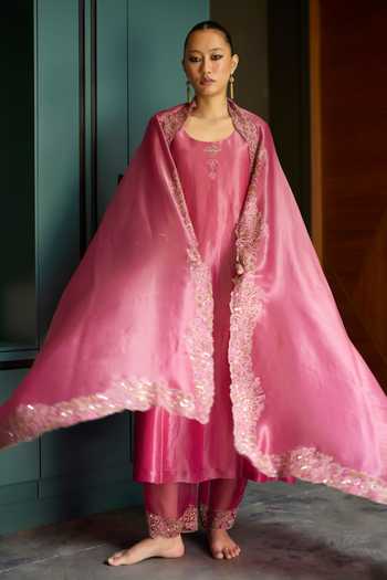Sarang Kaur Hand Embroidered Kurta Set 