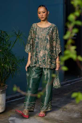 Sarang Kaur Hand Embroidered Kurta & Pant Set 