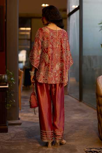 Sarang Kaur Hand Embroidered Kurta With Pant 