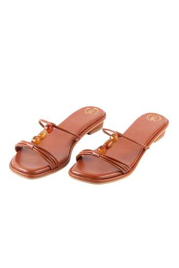 Preet Kaur Brown Siena Bead Embellished Flats Online at Aza Fashions Preet Kaur_Brown Siena Bead Embellished Flats _Online_at_Aza_Fashions